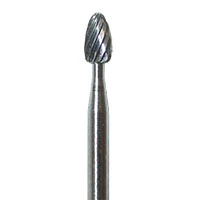 Meisinger Trimming and Finishing Tungsten Carbide Bur, FG, US #7406, Football/Egg Shape, 1.8 mm Head, 8-12 Flutes, 100/Bx, C7406