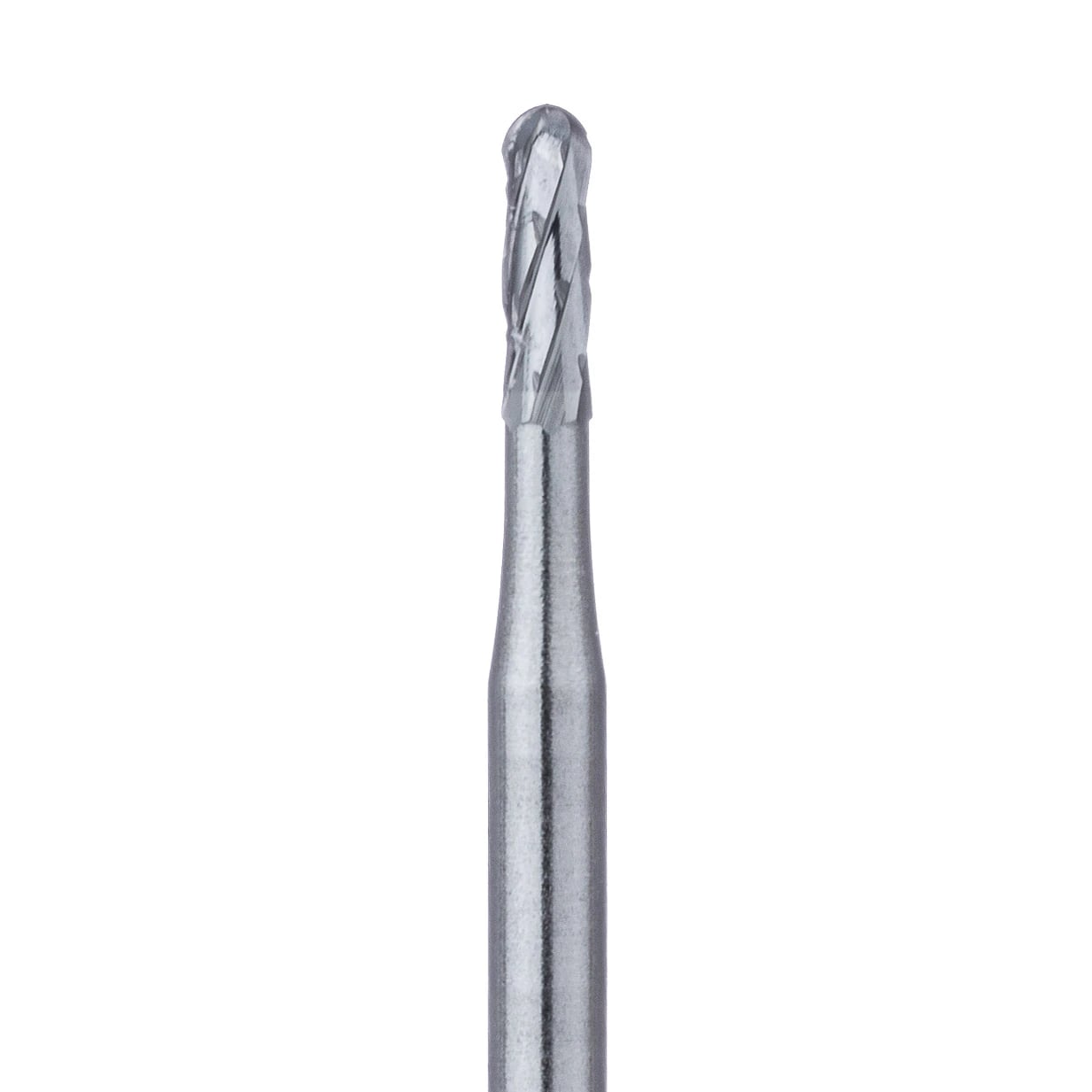 Meisinger Tungsten Carbide Bur, HM21RX-012-FG, #558E, Flat End Cross Cut Fissure, Round End Cylinder, Friction Grip, 1.2 mm Diameter, 5/Pkg