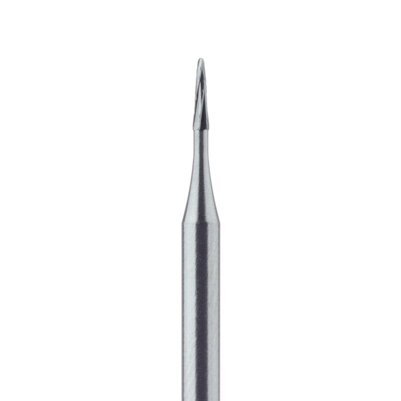 Meisinger HM23SRX-010 Carbide Oral Surgery Bur, Handpiece, Tapered, Pointed End, X-Cut, 1.0 mm, Pack of 5
