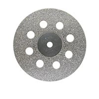 Meisinger 932DF-190-HP Multi-Use Diamond Disc, Double Sided, Perforated, Flexible, Fine Grit, Red, 19 mm, HP Shank, 1/Pk