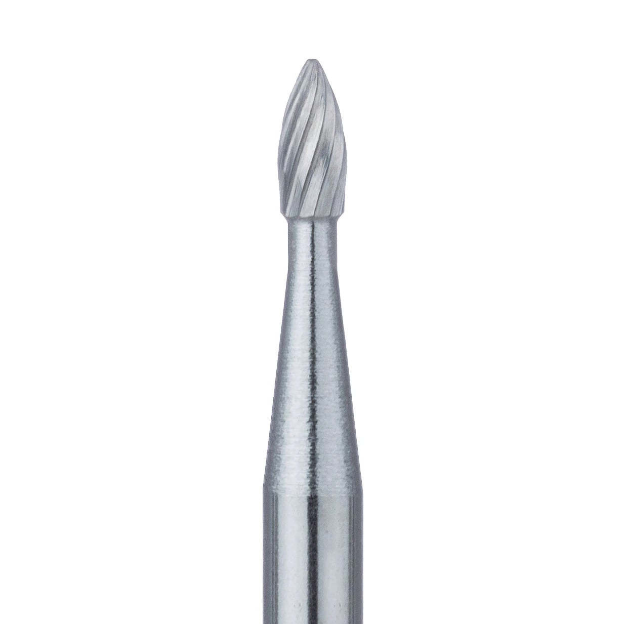 Meisinger HM274-016 Tungsten Carbide Trimming & Finishing Bur, Right-Angle, Round-End Tapered (Flame), 1.6 mm Diameter, 8-12 Blades, 5/Pkg
