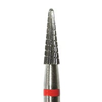 Meisinger HM138FQ-023-HP Tungsten Carbide Lab Bur, Fine Q-Cut Round End Taper, 2.3mm, Handpiece, 1 Each