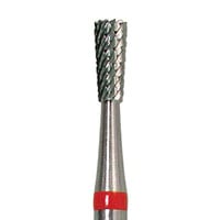 Meisinger Tungsten Carbide Cutter, HM 30MF-023, Inverted Cone, X-Cut Fine, Red Ring, HP, 2.3 mm Diameter, 5.5 mm Head Length