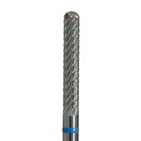 Meisinger Tungsten Carbide Lab Bur, HM486GT-023, HP, 2.3mm Diameter, Cylinder Round End, X-Cut, Medium Grit, 14.0mm Head Length, 44.5mm Shank Length