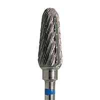Meisinger HM75GX-040-HP Lab Carbide Bur, Tapered Round End, X-Cut, Medium, 4.0 mm, HP, 1 Each