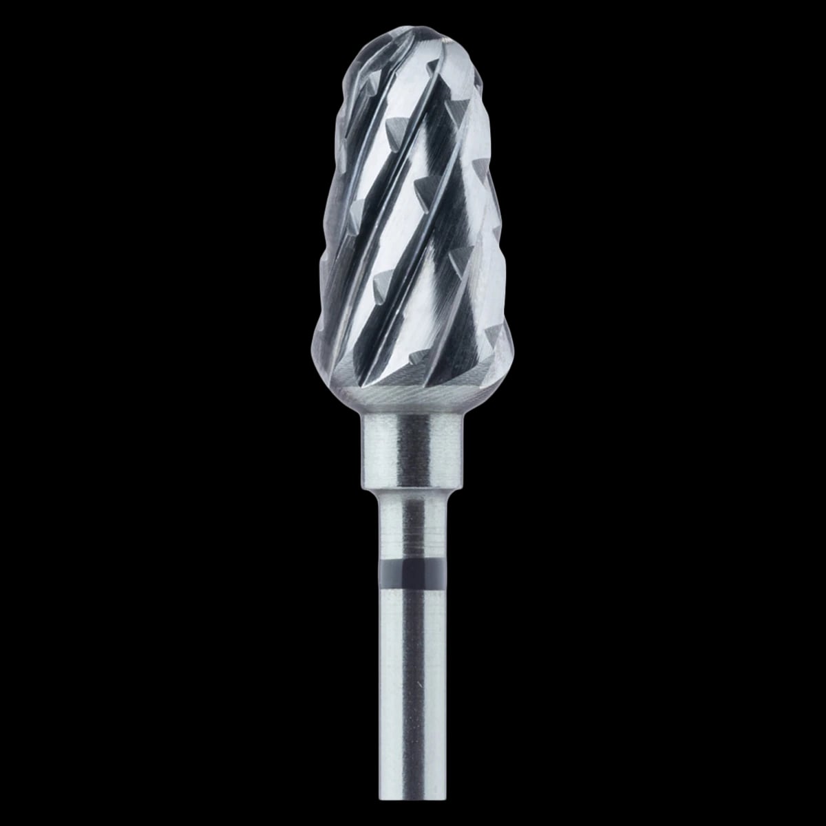 Meisinger Lab Carbide Bur HM75SX-070-HP, Super Coarse X-Cut, Tapered Round End, 7.0 mm Diameter, HP, 1/Pkg