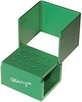 Meisinger GR700 Bur Block, 15 HP Holes, Green, Anodized Aluminum, Autoclavable, 1 Each