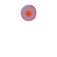 Meisinger Diamond Ceramic High Shine Polisher Wheel, Unmounted, Red/Orange, Fine, 17.0mm, 9752F-170-UNM-R/O