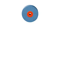 Meisinger Diamond Polisher for Porcelain, Wheel, Unmounted, Blue/Orange, Medium, 17.0mm, 9752M-170-UNM-B/O