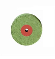 Meisinger Porcelain Polisher Wheel, Unmounted, Coarse, Green/Orange Diamond, 17.0mm, 9752G-170-UNM-GR/O