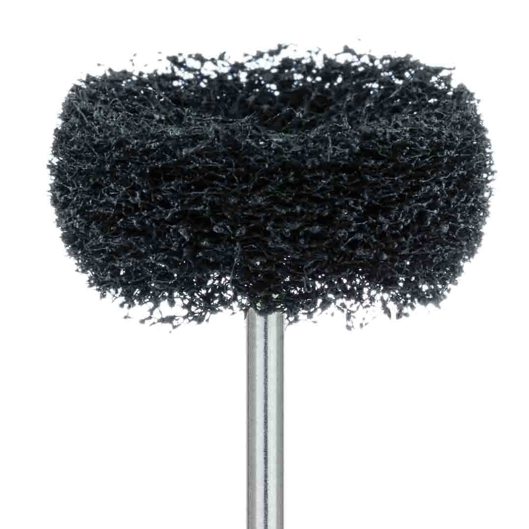 Meisinger Fuzzie Polishing Wheel, Acrylic, Medium Grit, Grey, 25mm, Handpiece, 5/Pkg, 253M-250-HP