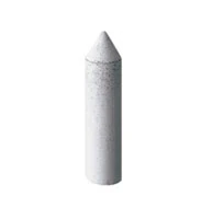 Meisinger 9515U-060 Universal Flexible Polisher, Unmounted, White, Cylindrical Pointed, 6.0 mm, Pack of 10