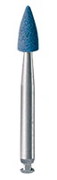 Meisinger 9741M-030-FG-BLU Ceramic Polisher, Flame, Medium, Blue, Friction Grip, 3.0mm, 2/Pack