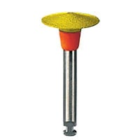 Meisinger 9746C RA X-Fine Polishers, Yellow/Orange, Knife Edge Disc, 10mm, 2/Pack