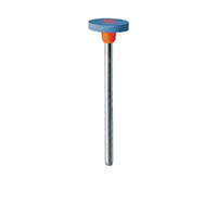 Meisinger #9749-110 Blue/Orange Diamond Impregnated Porcelain Polisher Small Wheel RA, Medium, 11.0mm, Pack of 2