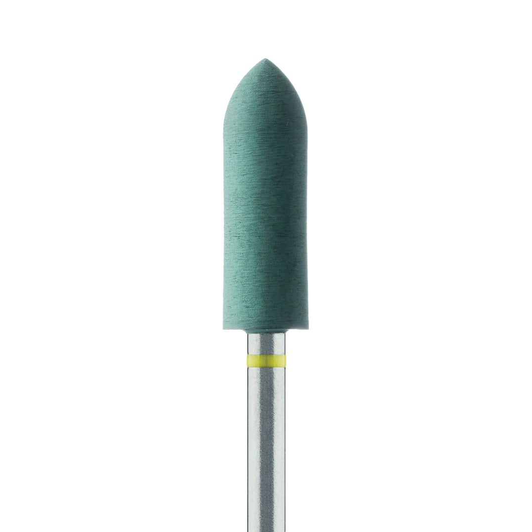 Meisinger #9983-045 Light Green Polisher, Bevel Tip Cylinder, HP (Handpiece), 4.5mm, Pack of 5