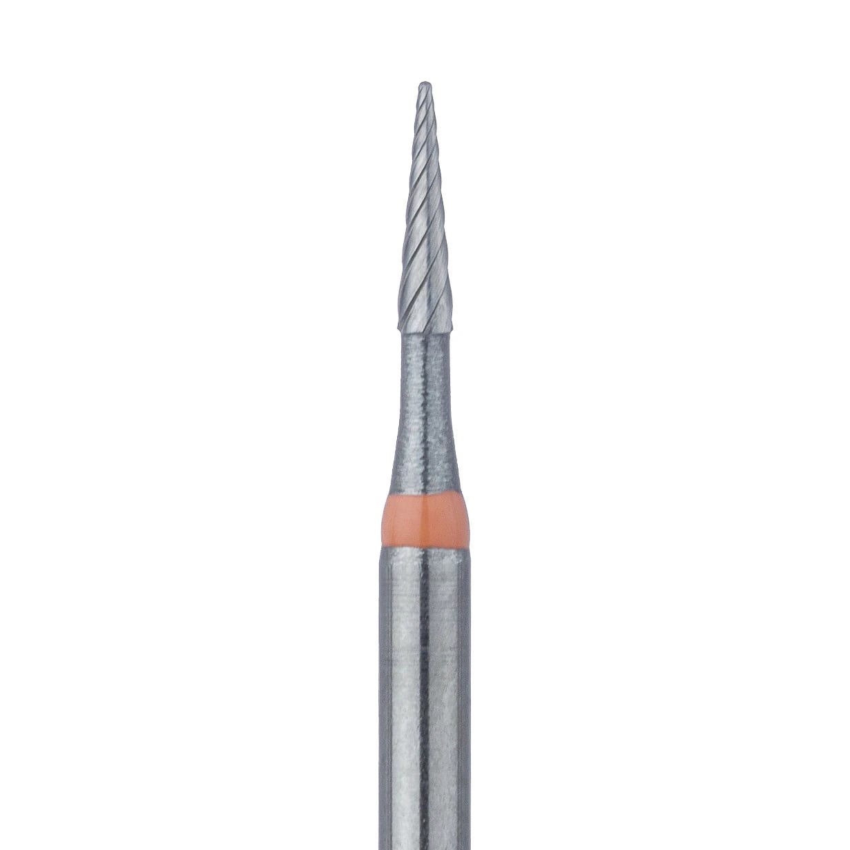 Meisinger Tungsten Carbide Trimming & Finishing Bur with Twist, FG, Pointed Taper, #ET4, 1.0 mm, Fine, 5/Pk, D0133-010-FG