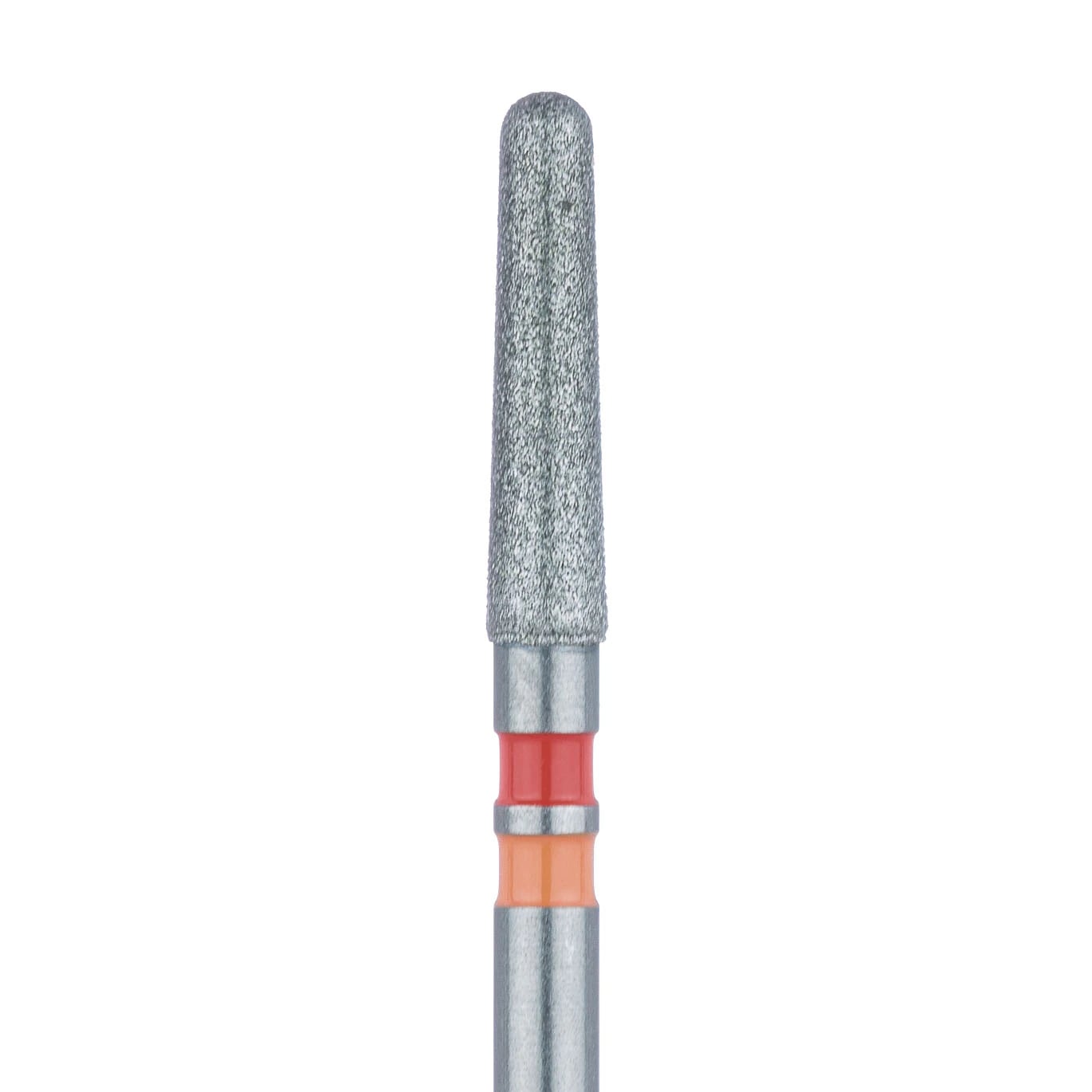 Meisinger Zirconia Diamond Bur, Friction Grip, Tapered Round-End Cylinder, Fine (Red), 1.8 mm, 5/Pk, Z850F-018-FG