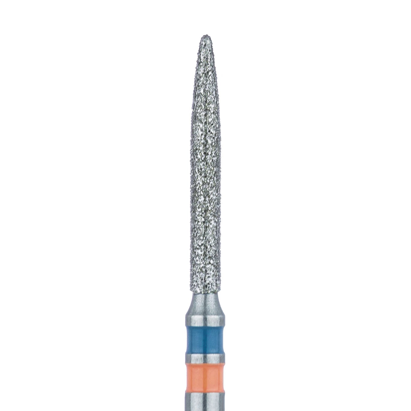 Meisinger Zirconia Diamond Bur, FG, Flame, #863, 1.2 mm, Medium Grit, Blue, 5/Pk, Z863-012-FG