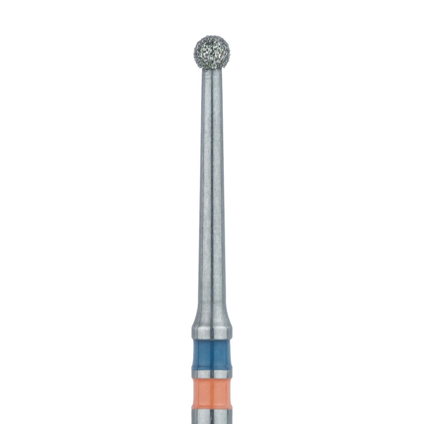 Meisinger Zirconia Diamond Bur, FG, Long Neck Round, #801-014M, 1.4 mm, Medium Grit, Blue, 5/Pk, Z801L-014-FG