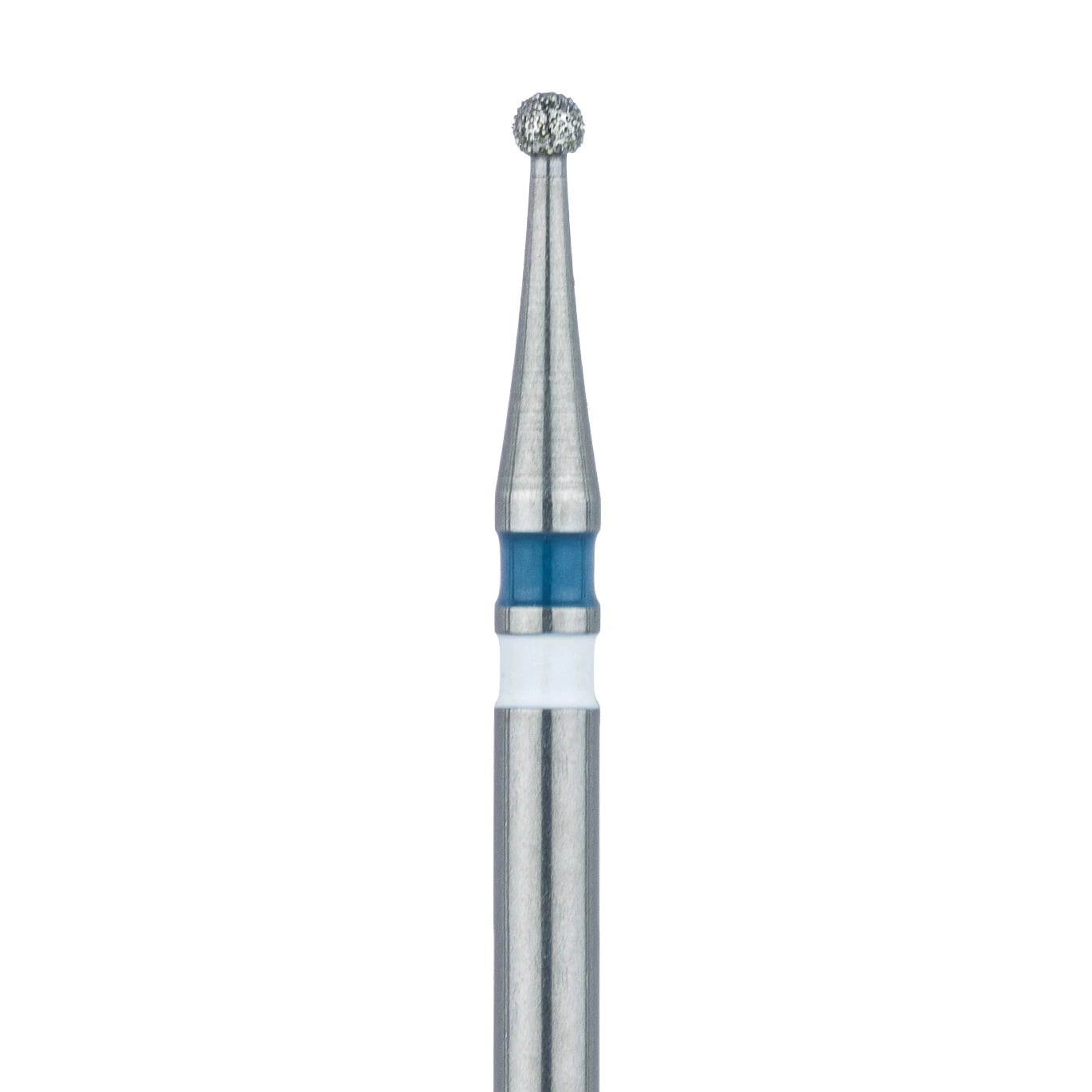 Meisinger Zirconia Diamond Bur, FG, Round, #801-010M, 1.0 mm, Medium Grit, Blue, 5/Pk, Z801-010-FG