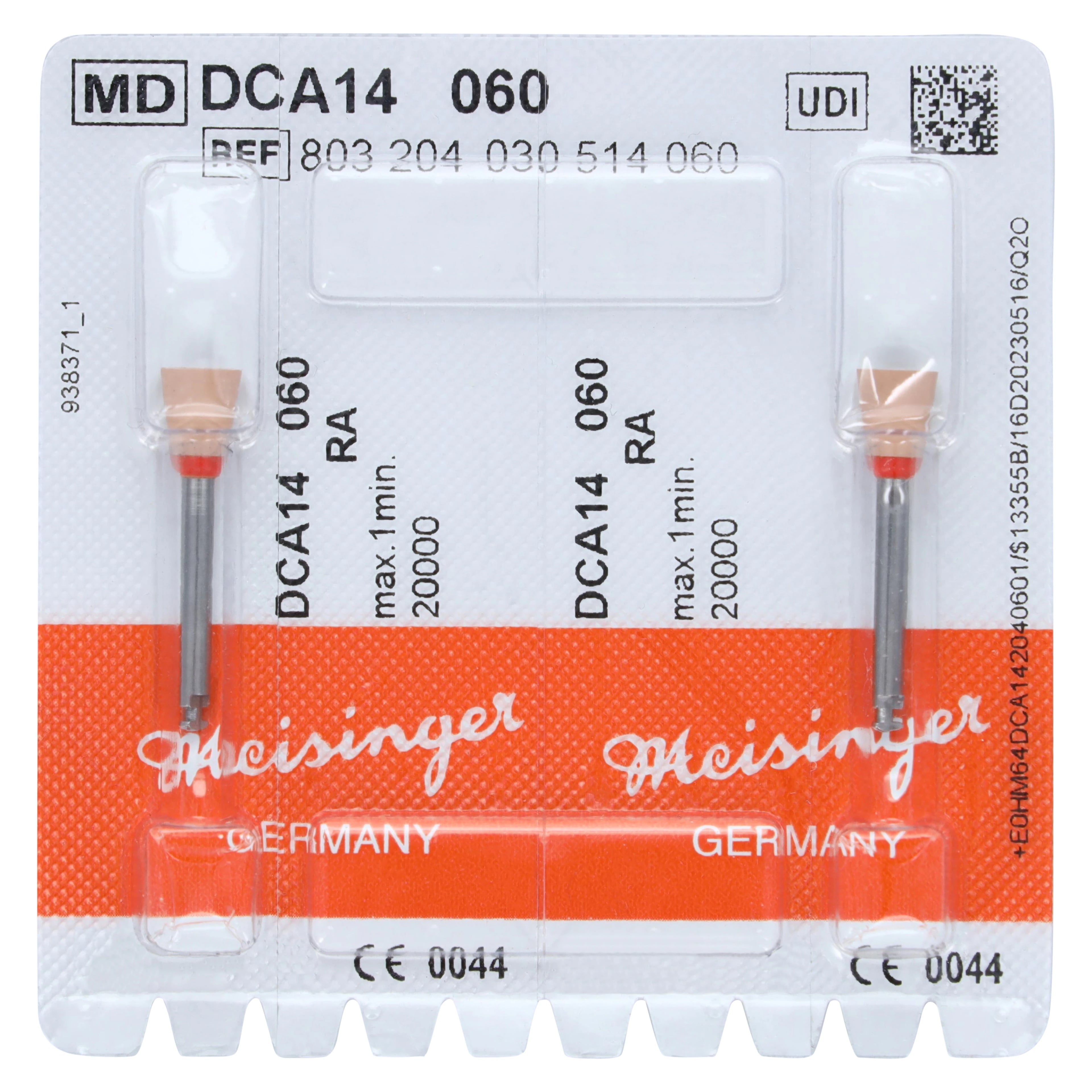 Meisinger Diamond Polisher for Zirconia RA Cup Brown/Orange, 2/Pk, DCA14-060