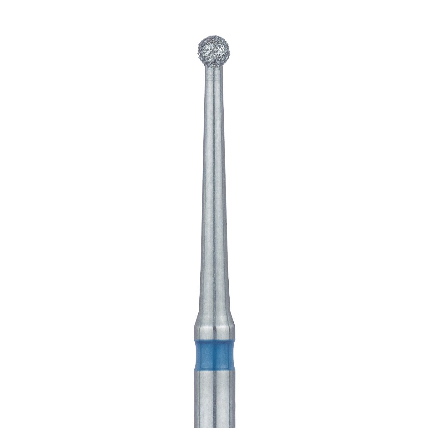 Meisinger 801L-012-FG Diamond Bur, Round, Medium Grit, Long, Friction Grip, 1.2 mm, 5/Pack