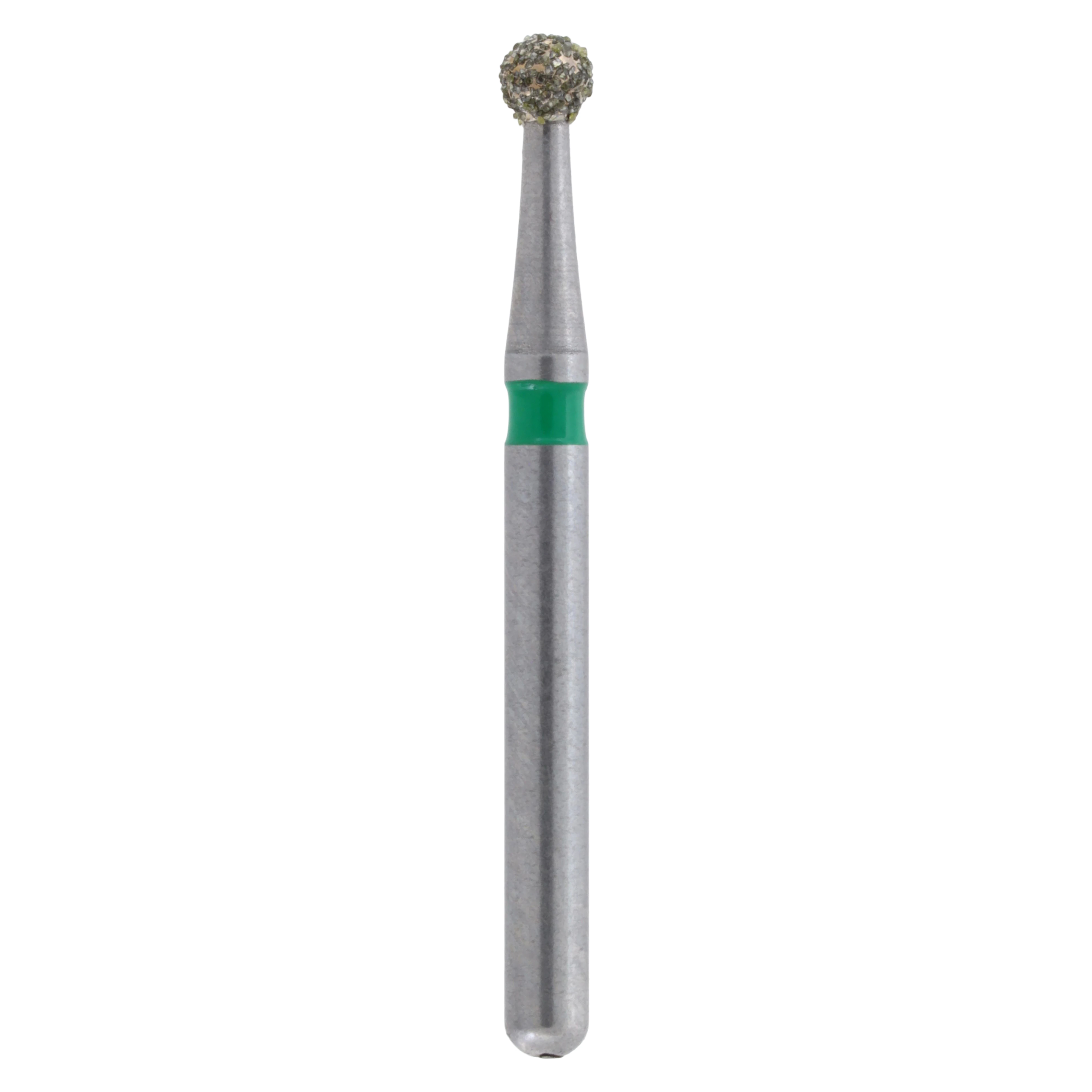 Meisinger Singles Disposable Diamond Bur, FG, Round, #0118C, 1.8 mm, Coarse, Green, 25/Pk