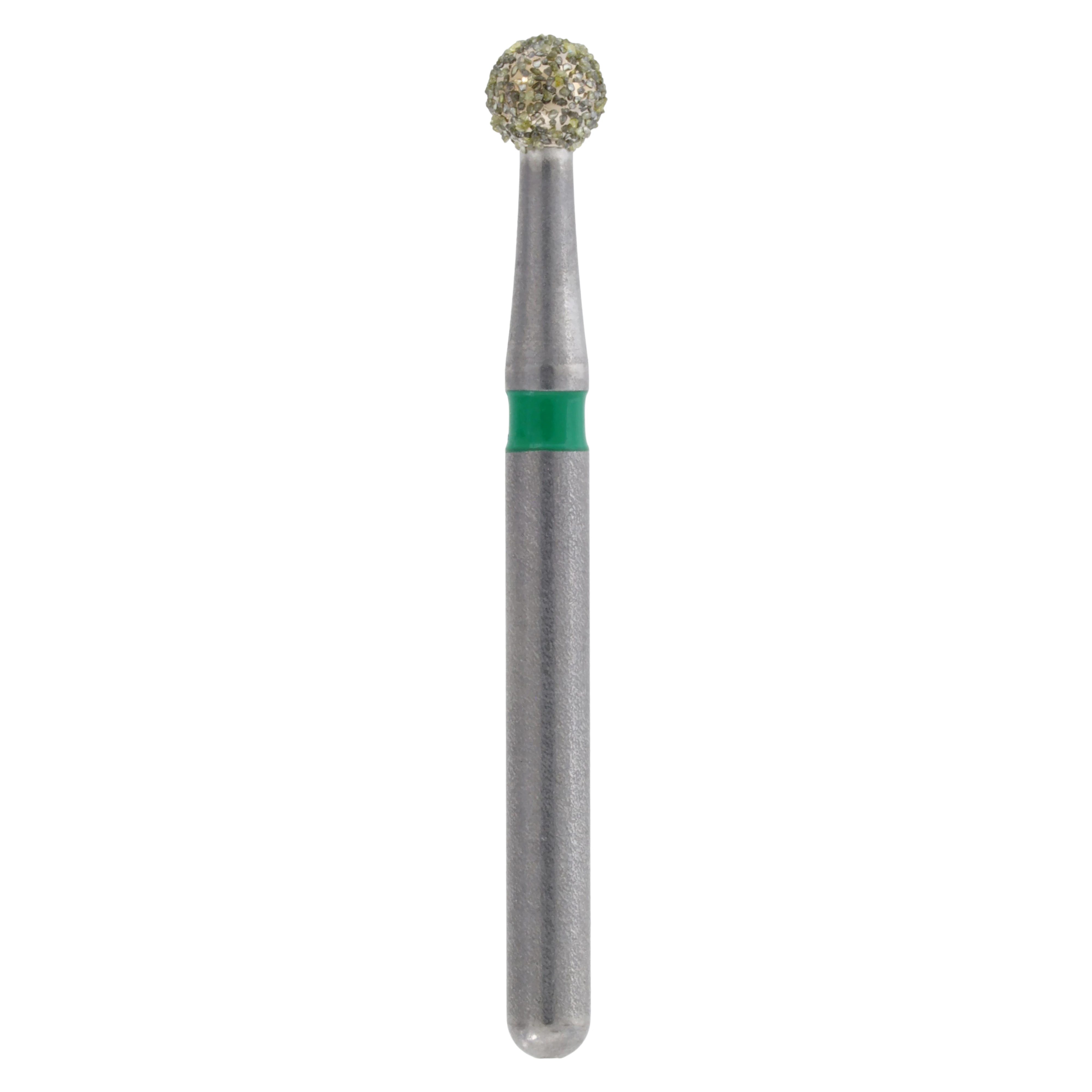 Meisinger Single-Use Sterile Diamond Burs, FG, Round, #0123C, 2.3 mm, Coarse, Green, 25/Pk