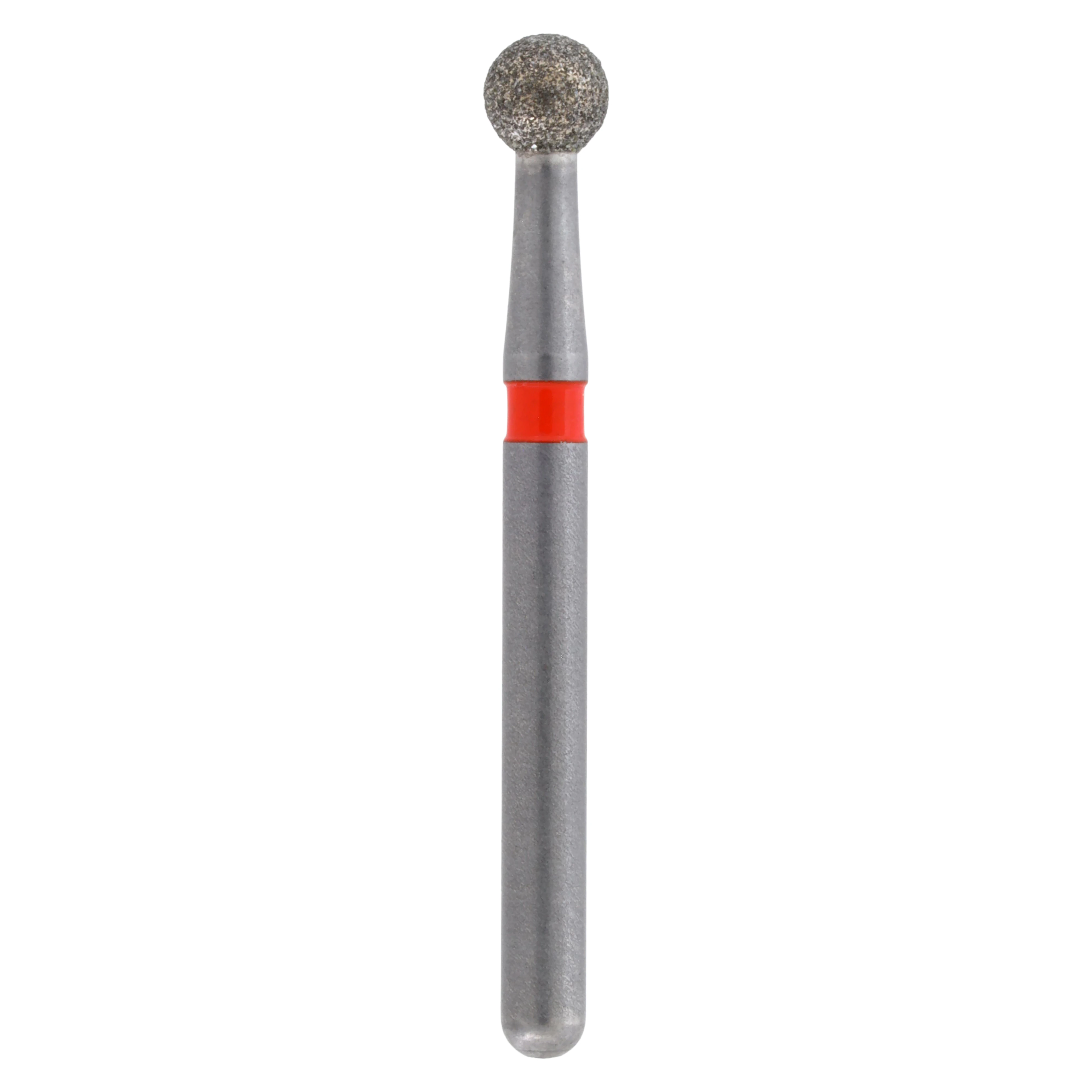 Meisinger Single-Use Sterile Diamond Bur, Friction Grip, Round, #0123F, 2.3 mm, Fine, Red, 25/Pk