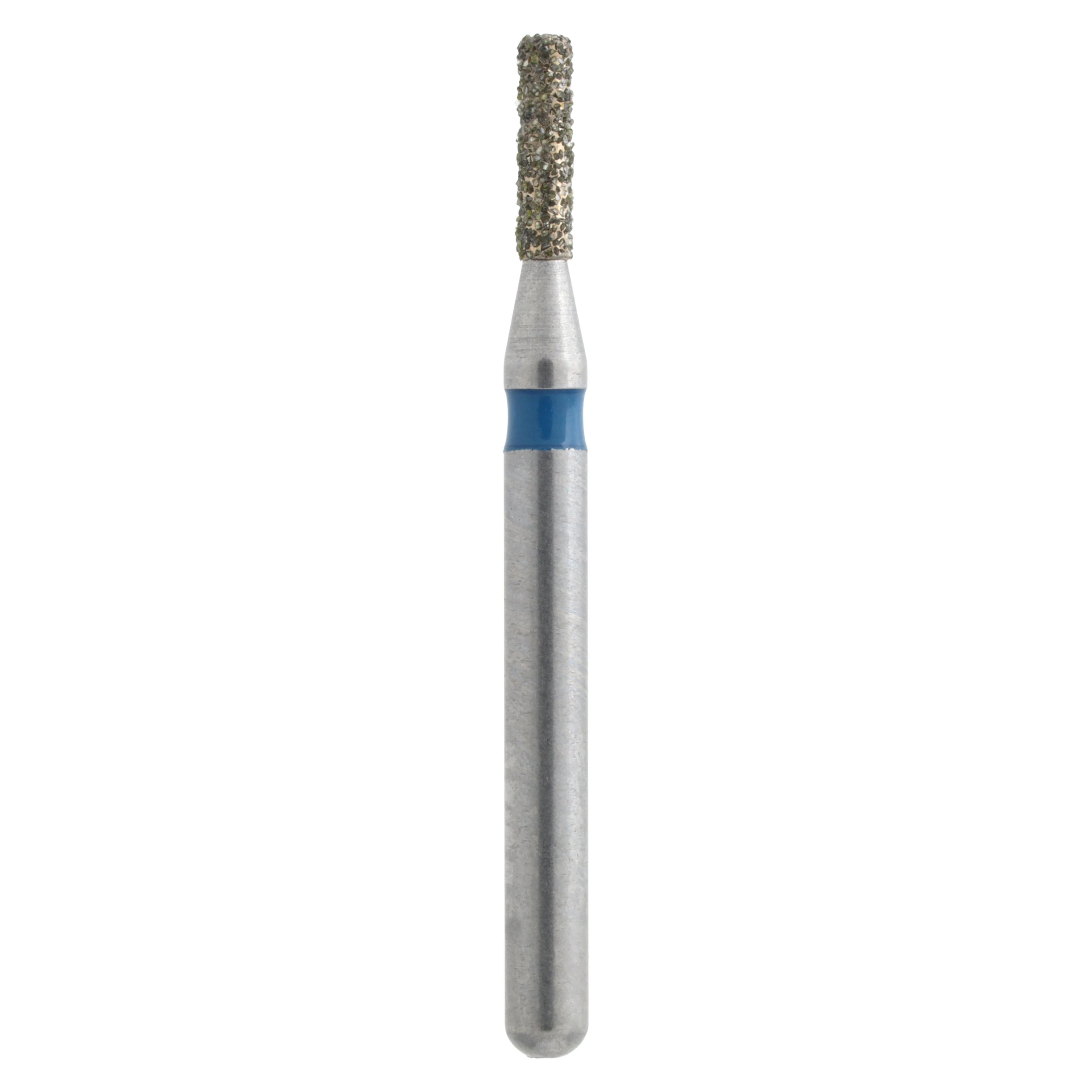 Meisinger Single-Use Sterile Diamond Burs, FG, Cylinder Flat End, #0710M, 1.0 mm, Medium, Blue, 25/Pk