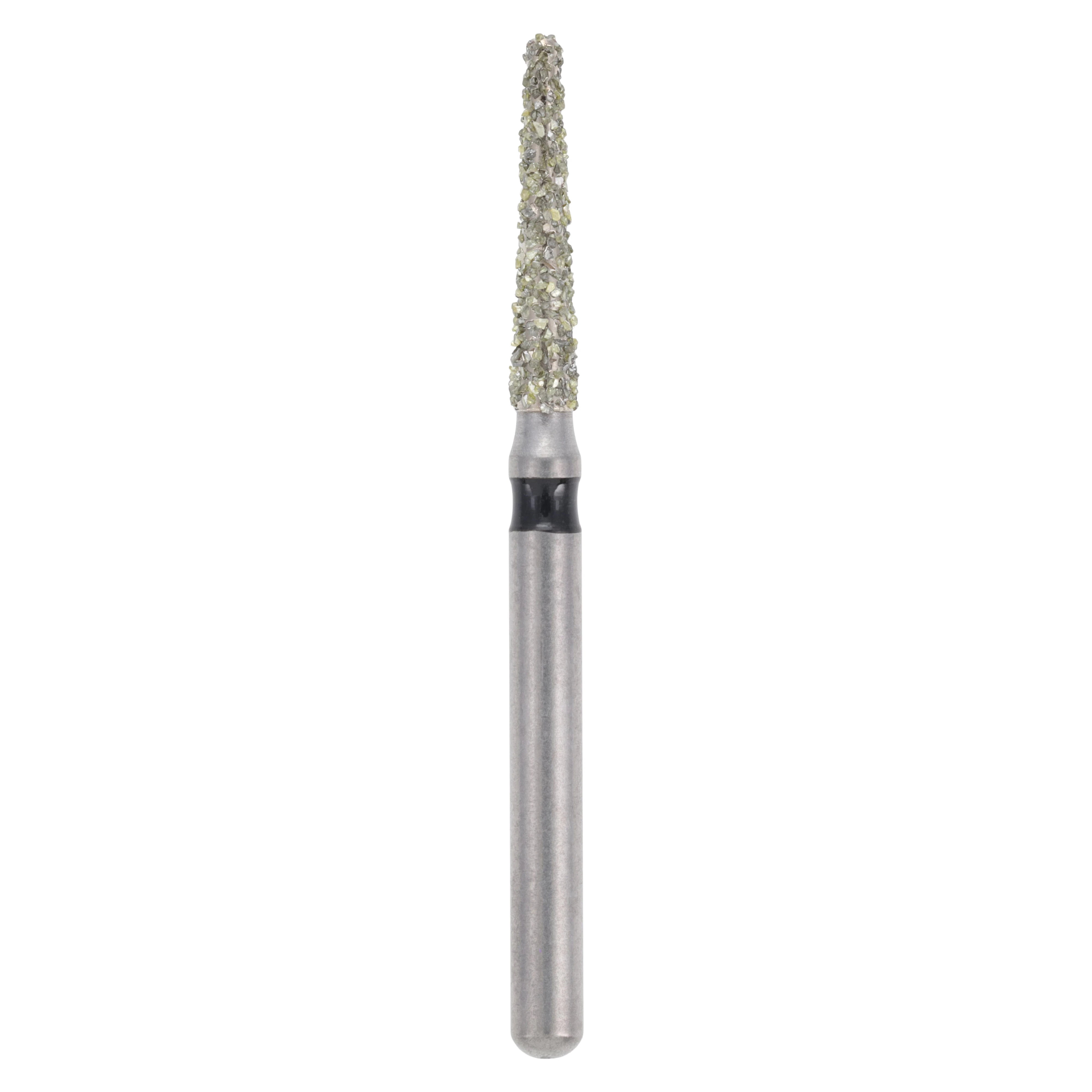 Meisinger Single-Use Sterile Diamond Bur, Friction Grip, Tapered Round Edge, 0816.8C, 1.6 mm Head Diameter, Extra Coarse, Black, 25/Pk