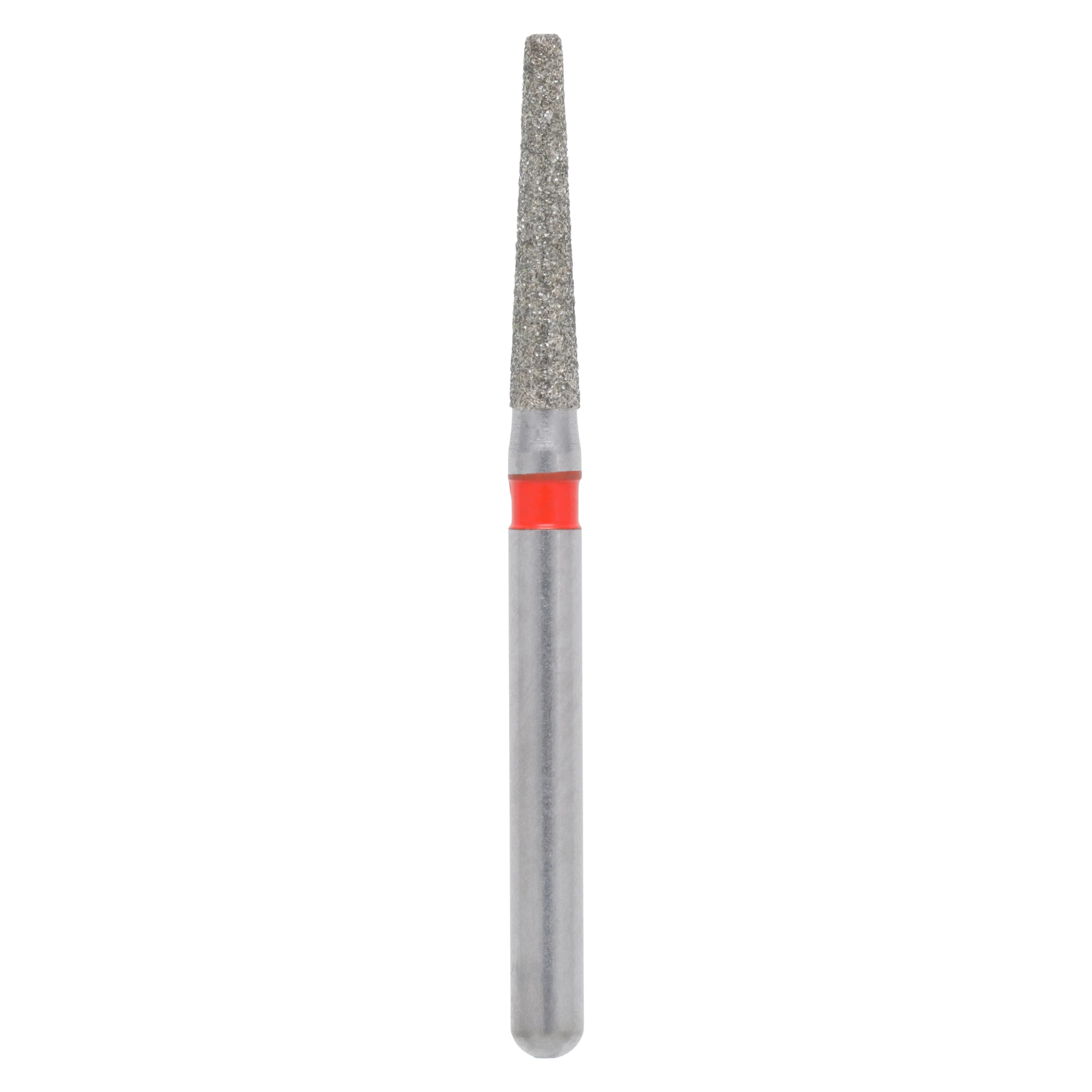 Meisinger Single-Use Sterile Diamond Bur, FG, Tapered Fissure, Round End, #0816.8F, 1.6 mm, Fine, Red, 25/Pk