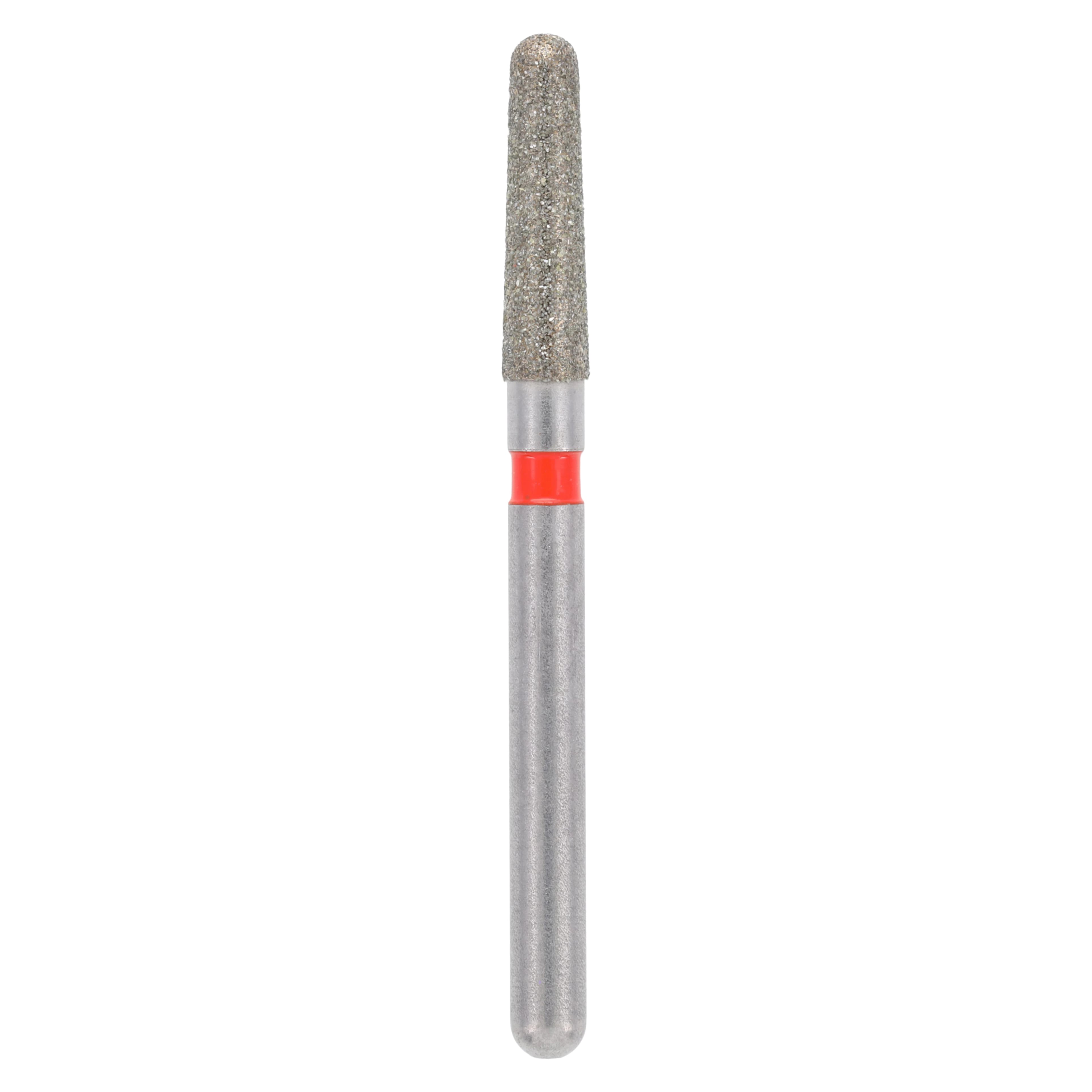 Meisinger Single-Use Sterile Diamond Burs, FG, Tapered Round End, #1118.7F, 1.8 mm, Fine, Red, 25/Pk