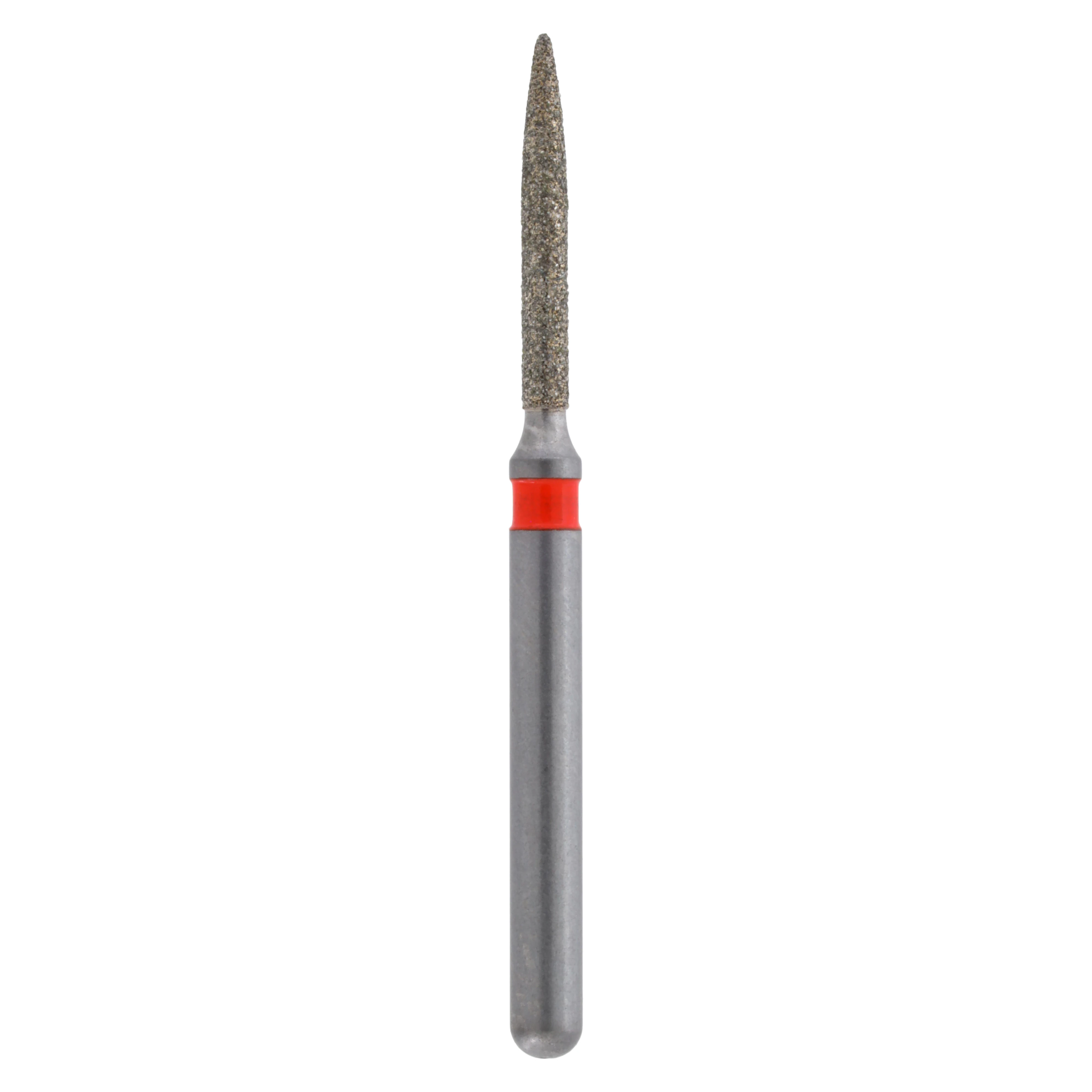 Meisinger Single-Use Sterile Diamond Burs, FG, Flame, #1510.8F, 1.0 mm, Fine, Red, 25/Pk