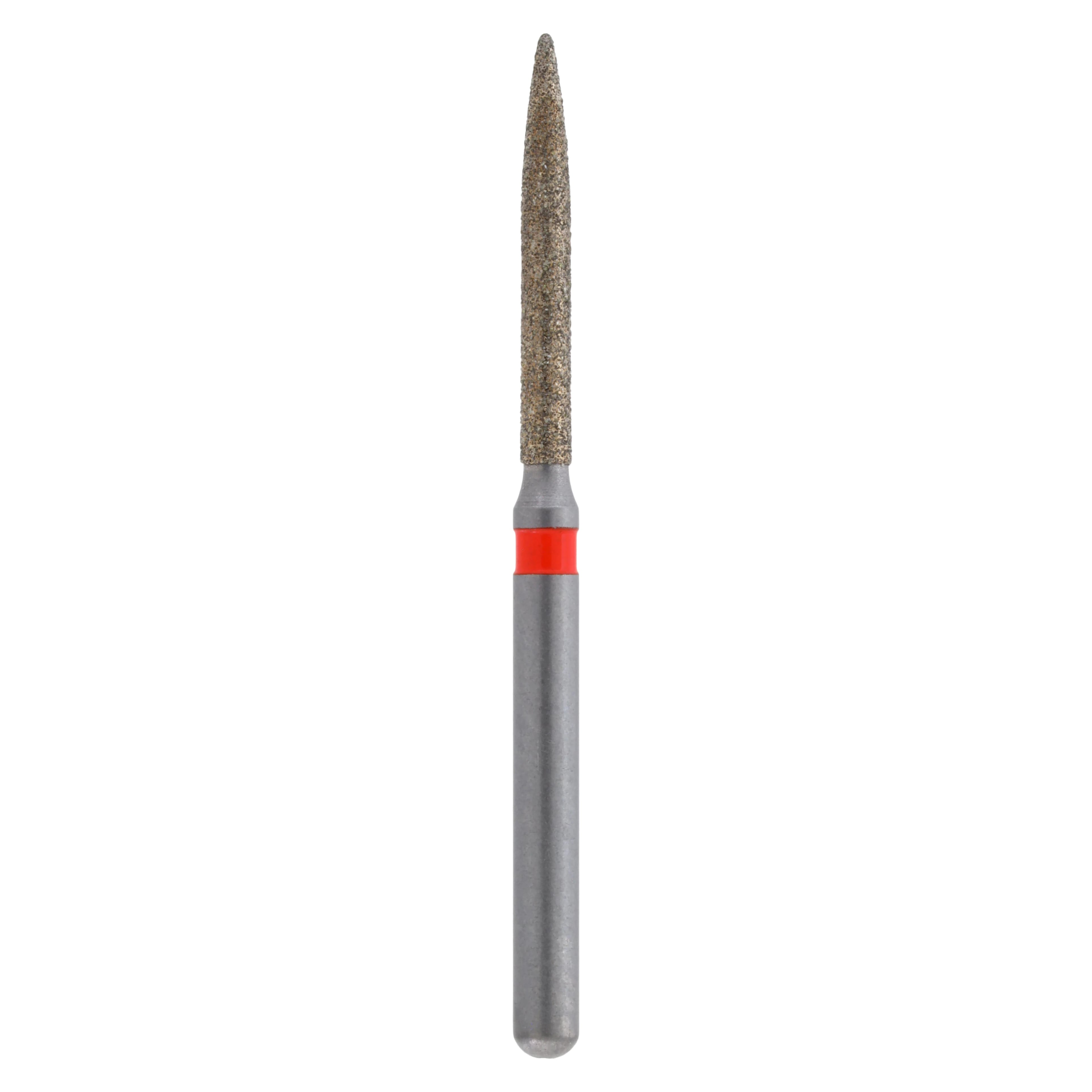 Meisinger Single-Use Sterile Diamond Bur, FG, Flame, #1512.10F, 1.2 mm, Fine, Red, 25/Pk