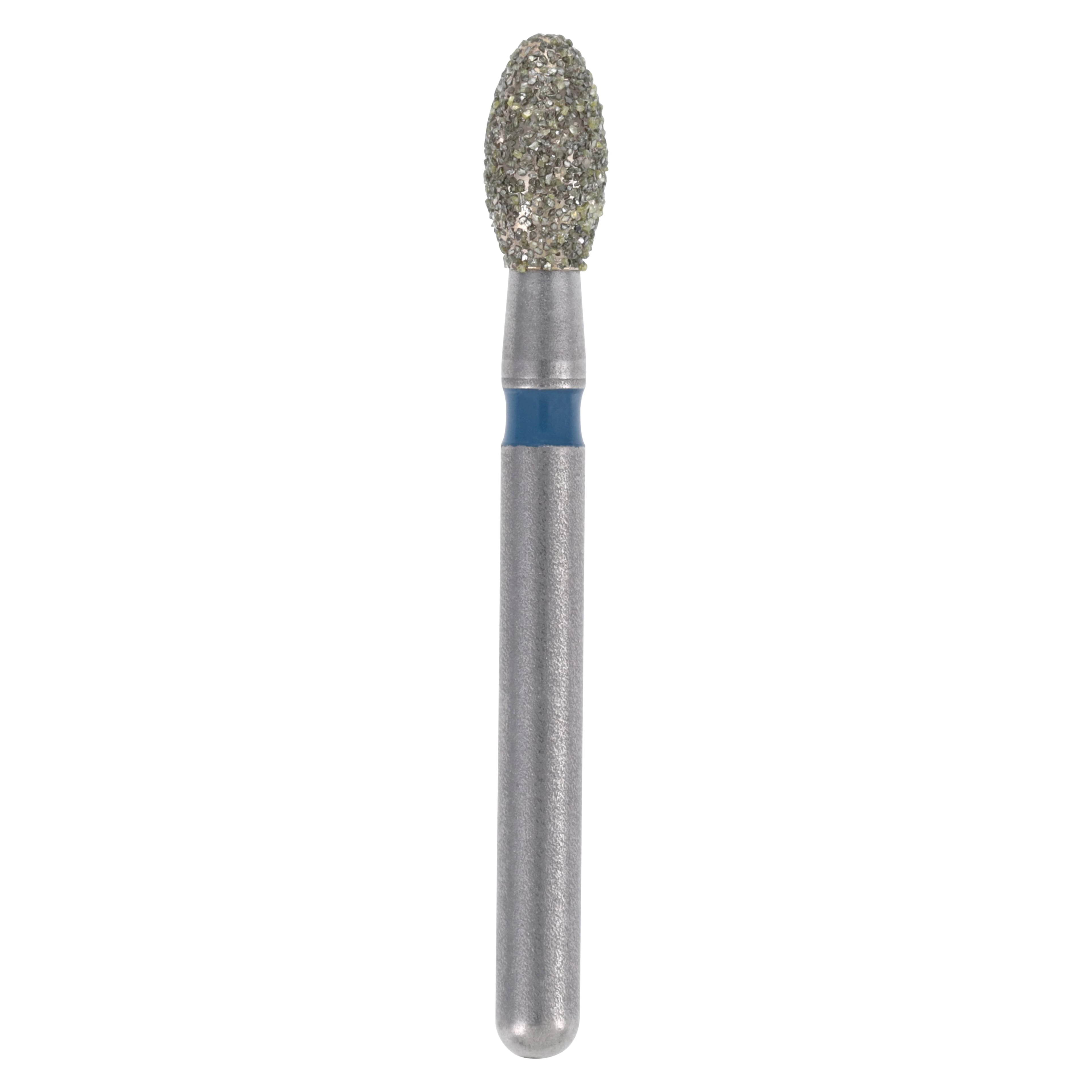Meisinger Single-Use Sterile Diamond Burs, FG, Egg, #1900M, 2.3 mm, Medium, Blue, 25/Pk