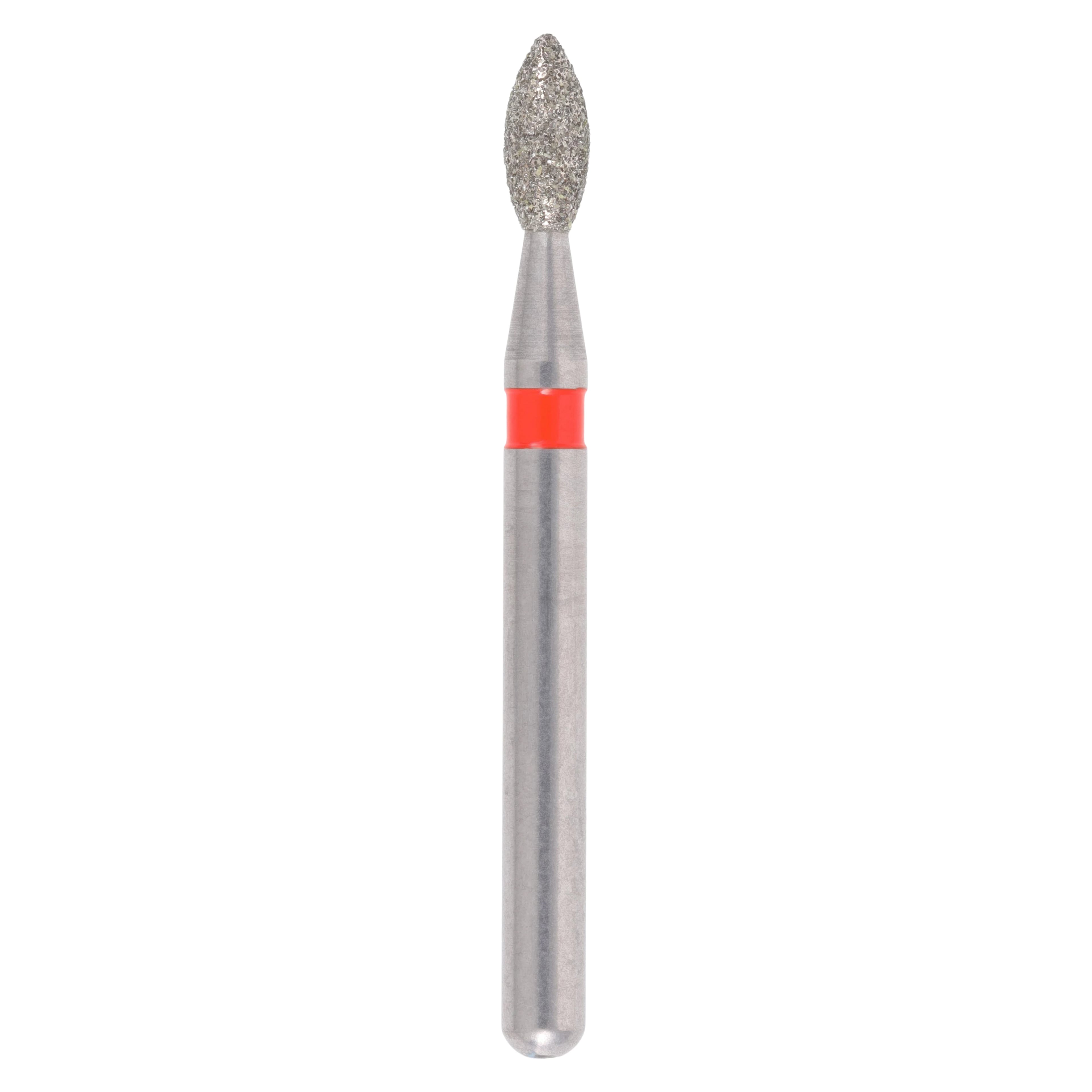 Meisinger Single-Use Sterile Diamond Bur, FG, Pointed Football, #1916F, 1.6 mm, Fine, Red, 25/Pk