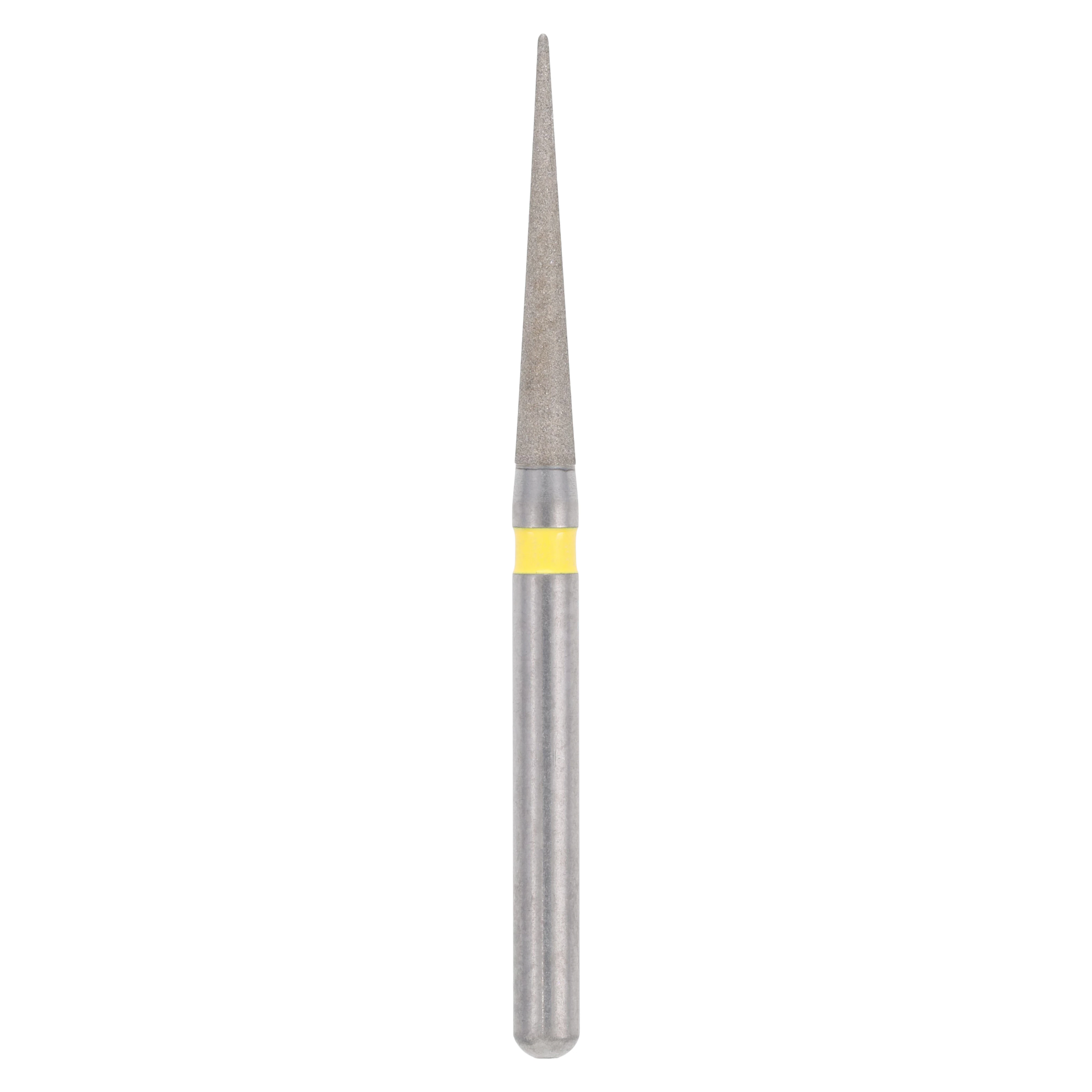 Meisinger Single-Use Sterile Diamond Bur, FG, Needle, #3314.10VF, 1.4 mm, Extra Fine, Yellow, 25/Pk