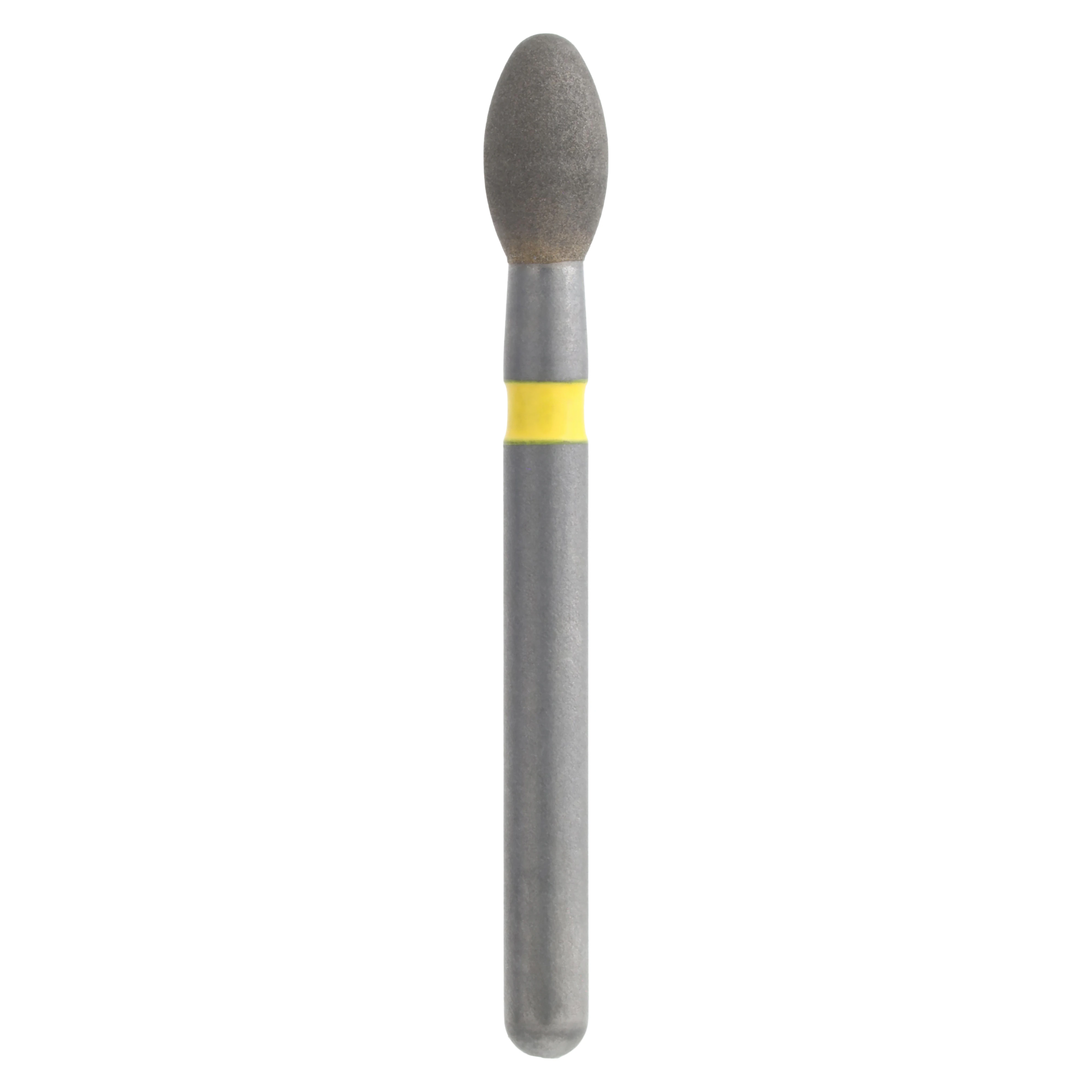 Meisinger Single-Use Sterile Diamond Bur, FG, Football (Egg) Shape, #3900VF, 2.3 mm Head Diameter, Extra Fine Grit, Yellow Band, 25/Pk