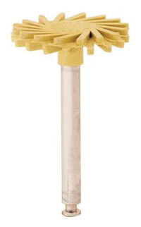 Meisinger LUSTER Twist Porcelain Polisher, Extra-Fine, Yellow, 14mm, RA Shank, 2/Pkg, 9771C-140-RA