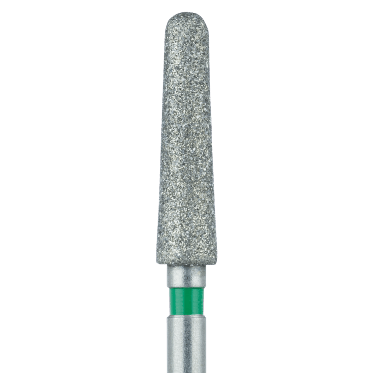 Meisinger FG Zirconia Diamond Bur, 852Z5-024, Coarse (Green), Round End Taper, 2.4mm Head, 5/Pack