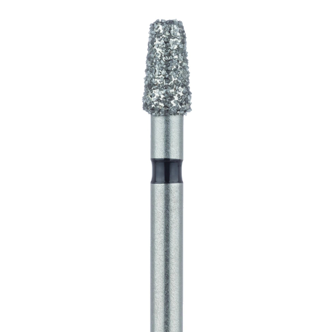 Meisinger 845RH-025 FG Diamond Bur, Super Coarse (Black), Tapered Round Edge, 2.5mm, Multi-Use, Pack of 5