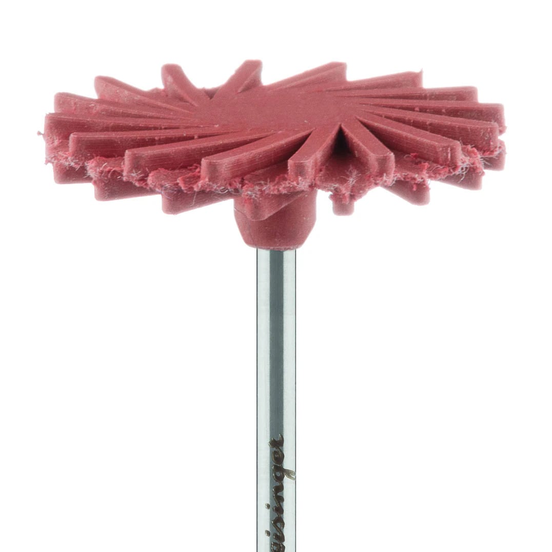 Meisinger LUSTER Twist Porcelain Polisher, Fine, Pink, 26mm, HP Shank, 2/Pkg, 9771F-260-HP