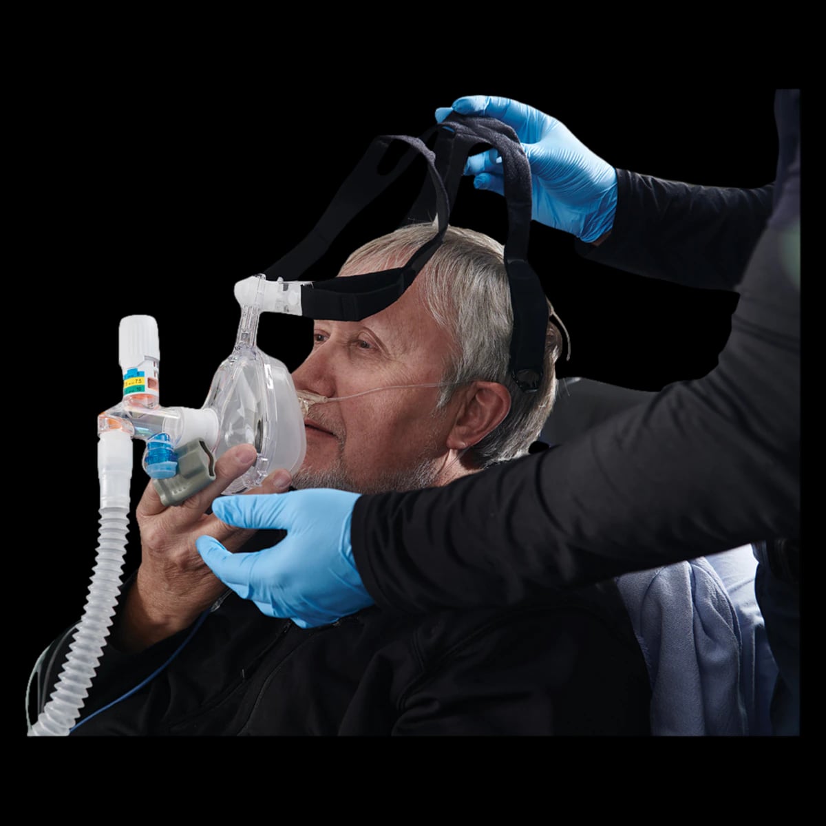 Pulmodyne O2-MAX Emergency CPAP System with BiTrac ED Mask, Adult Medium, Fixed Flow, Disposable, 10/Case