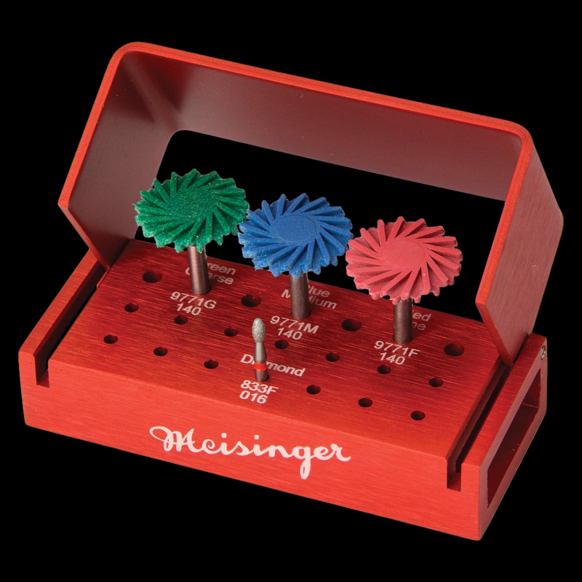Meisinger Glass Ceramic Intraoral Adjusting and Polishing Kit DSG21, 4-Piece Set