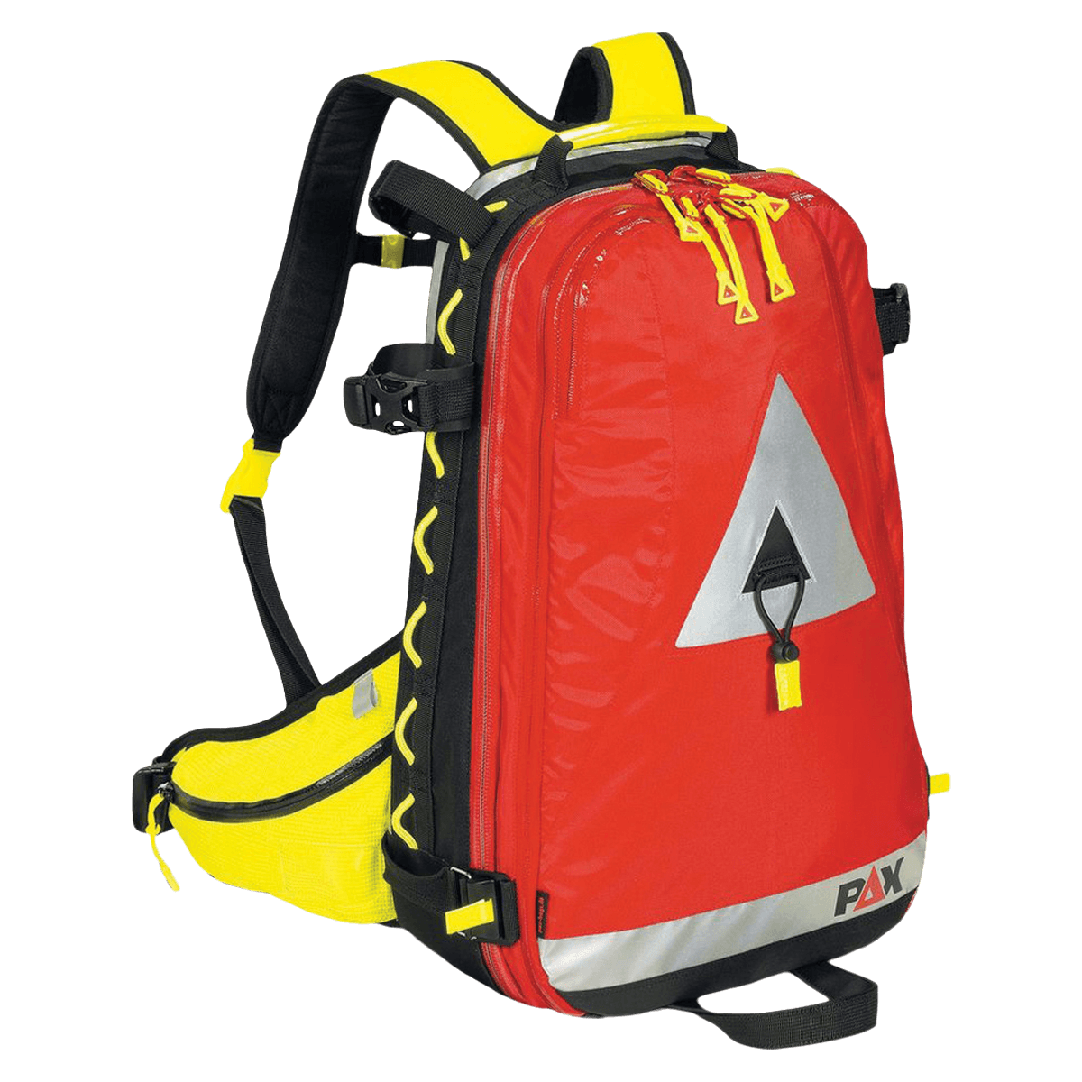 Pax USA Search and Rescue Backpack, Red/Yellow, Zipper Closure, Adjustable Shoulder Straps