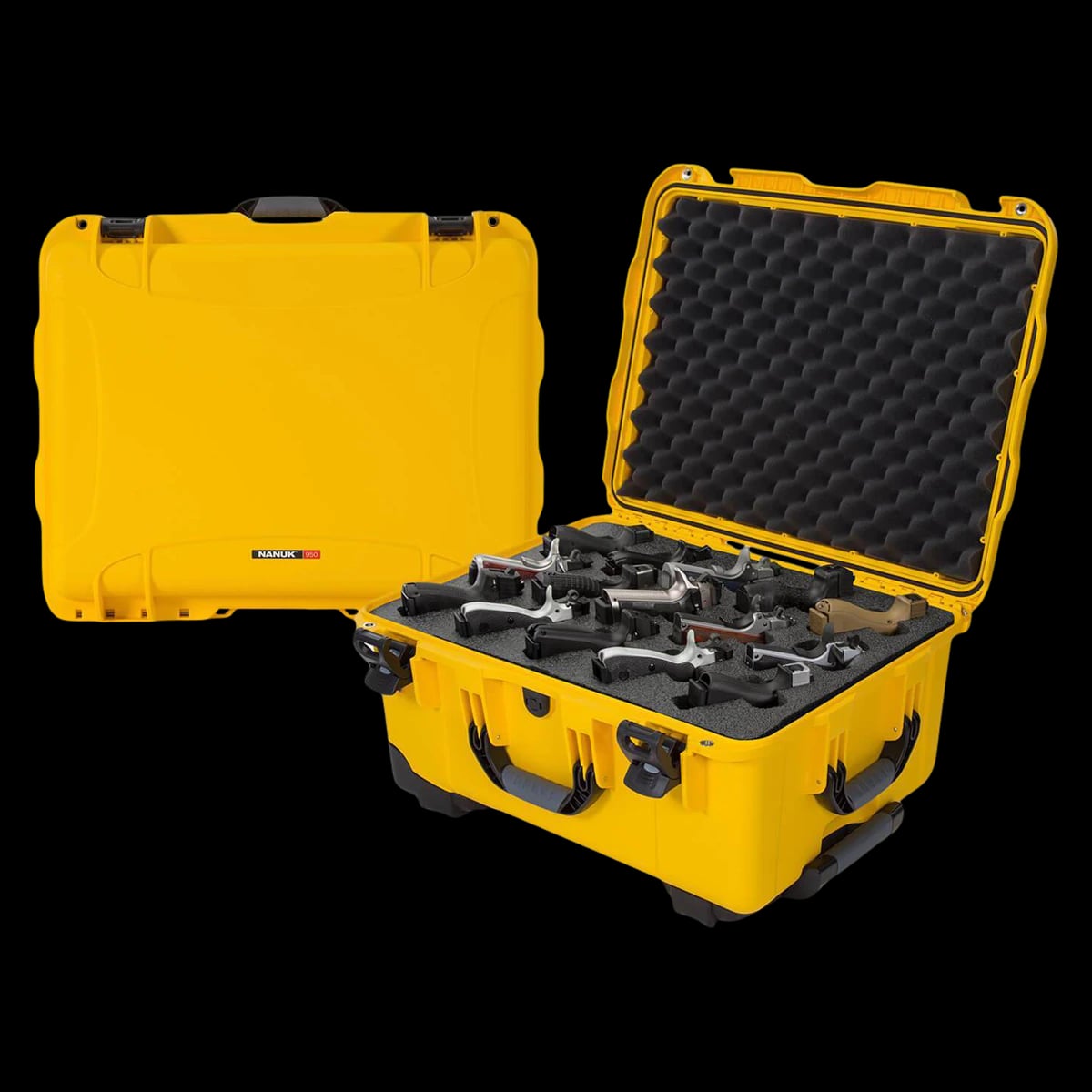 Nanuk 950 Hard Case with Foam, Yellow, 22.8 x 18.3 x 11.7 in, Carry Handle