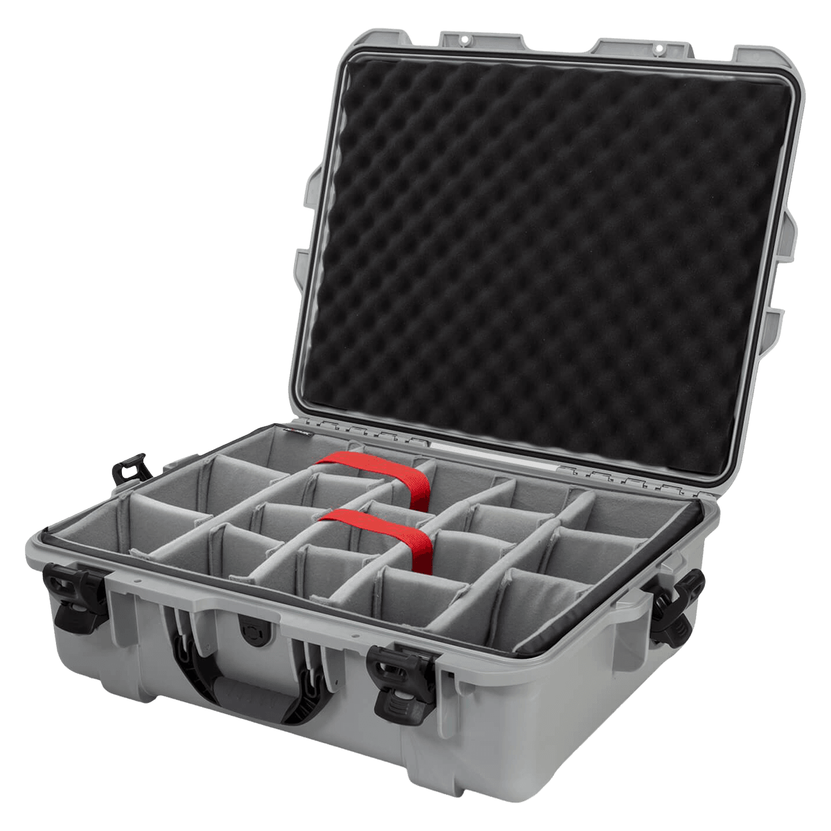 Nanuk 945 Case with Pad Divider, Silver, 25.1 x 19.9 x 8.8 in, Carry Handle