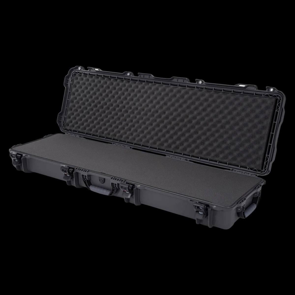 Nanuk 990 Hard Case with Foam, Graphite, 55.1 x 17.3 x 6.6 in, Gray Carry Handle